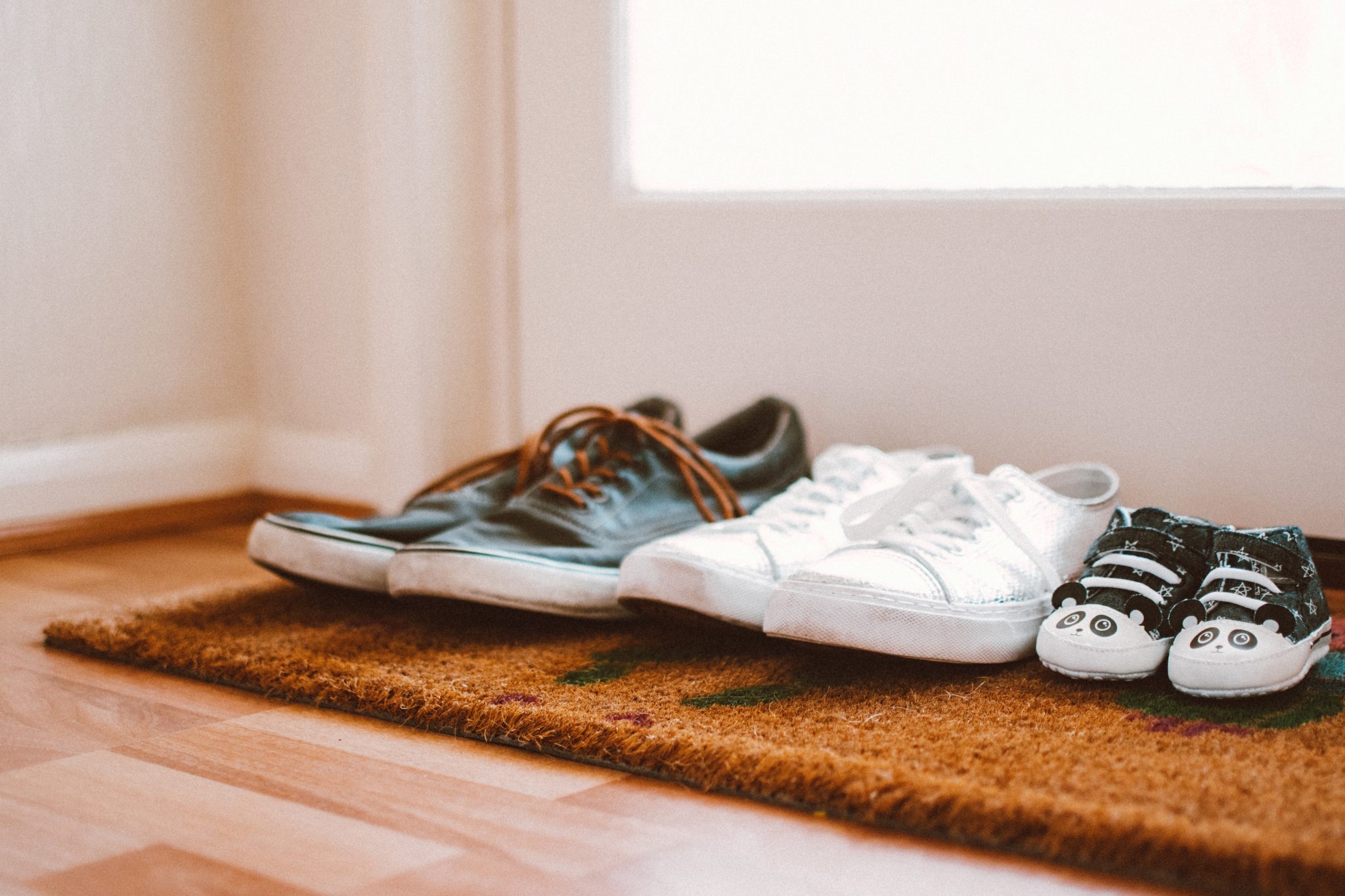 Home organizing best practice: take shoes off at entrance