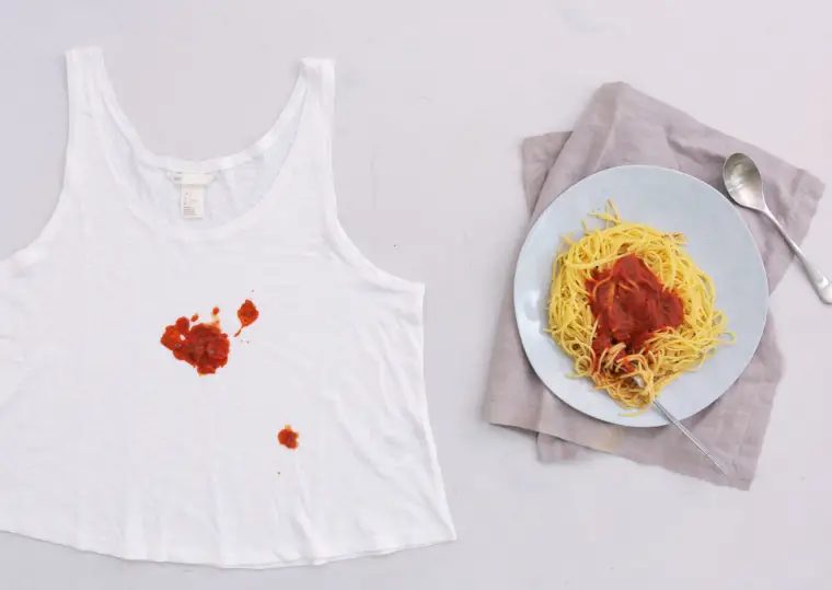 tomato sauce stain removal