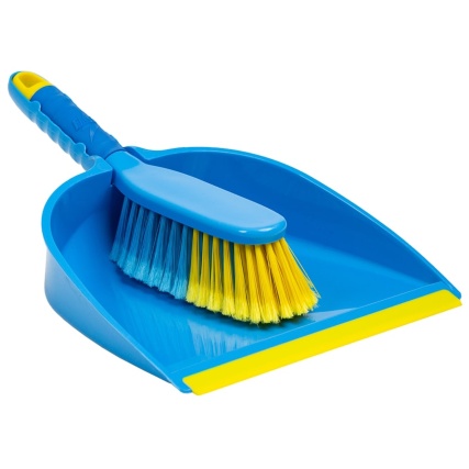 cleaning vomit with a dustpan