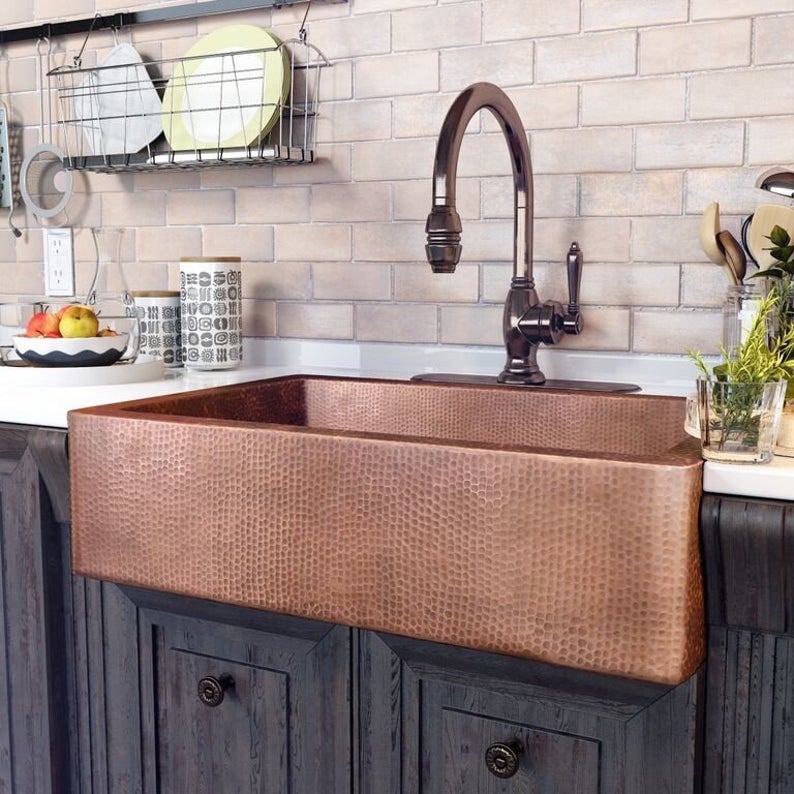 antimicrobial copper kitchen sink