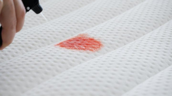 how to clean blood stain from a mattress