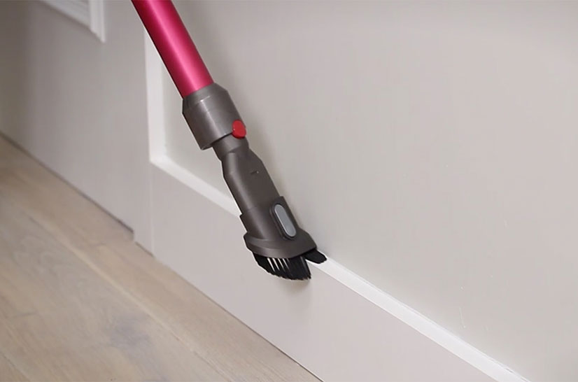baseboard cleaning with vacuum