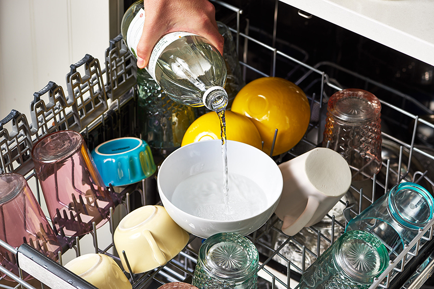 how to clean a dishwasher with vinegar