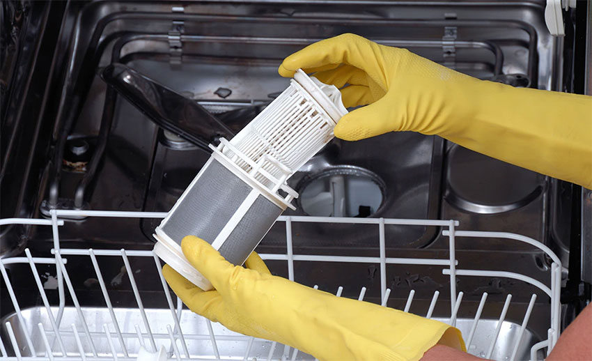 how to clean a dishwasher filter