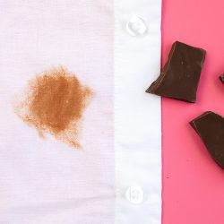 How to remove chocolate stains from clothing