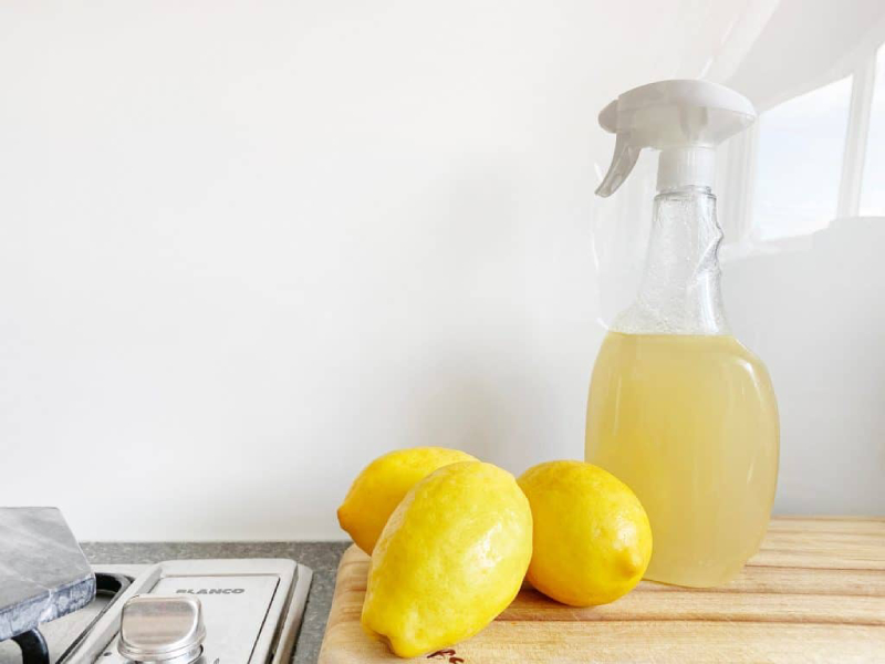 how to clean a glass shower door with lemons