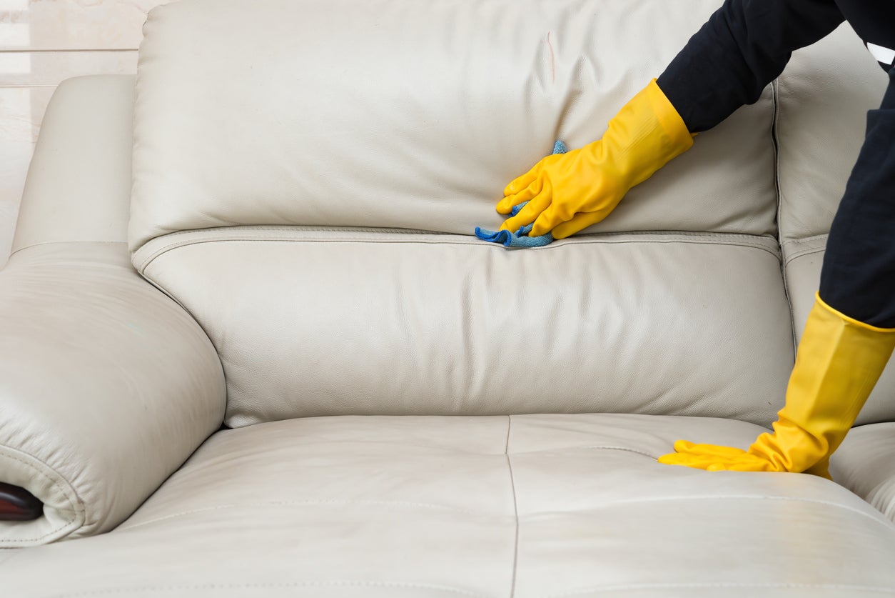 how to clean a leather couch and sofa