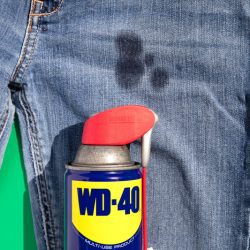 using wd-40 to remove oil stain from clothes