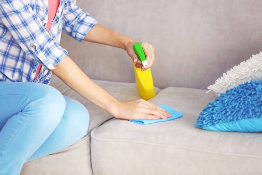 how to clean a microfiber couch or sofa